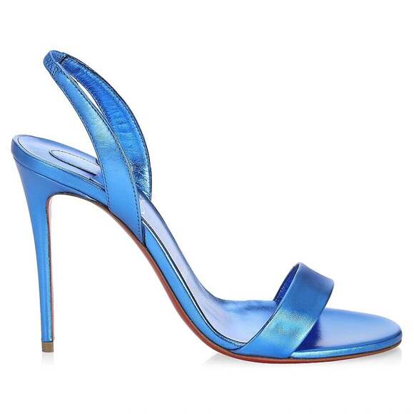 Christian Louboutin Shoes - Christian Louboutin O Marylin 100 Blue Alize Slingback Sandal Heel Pump 37